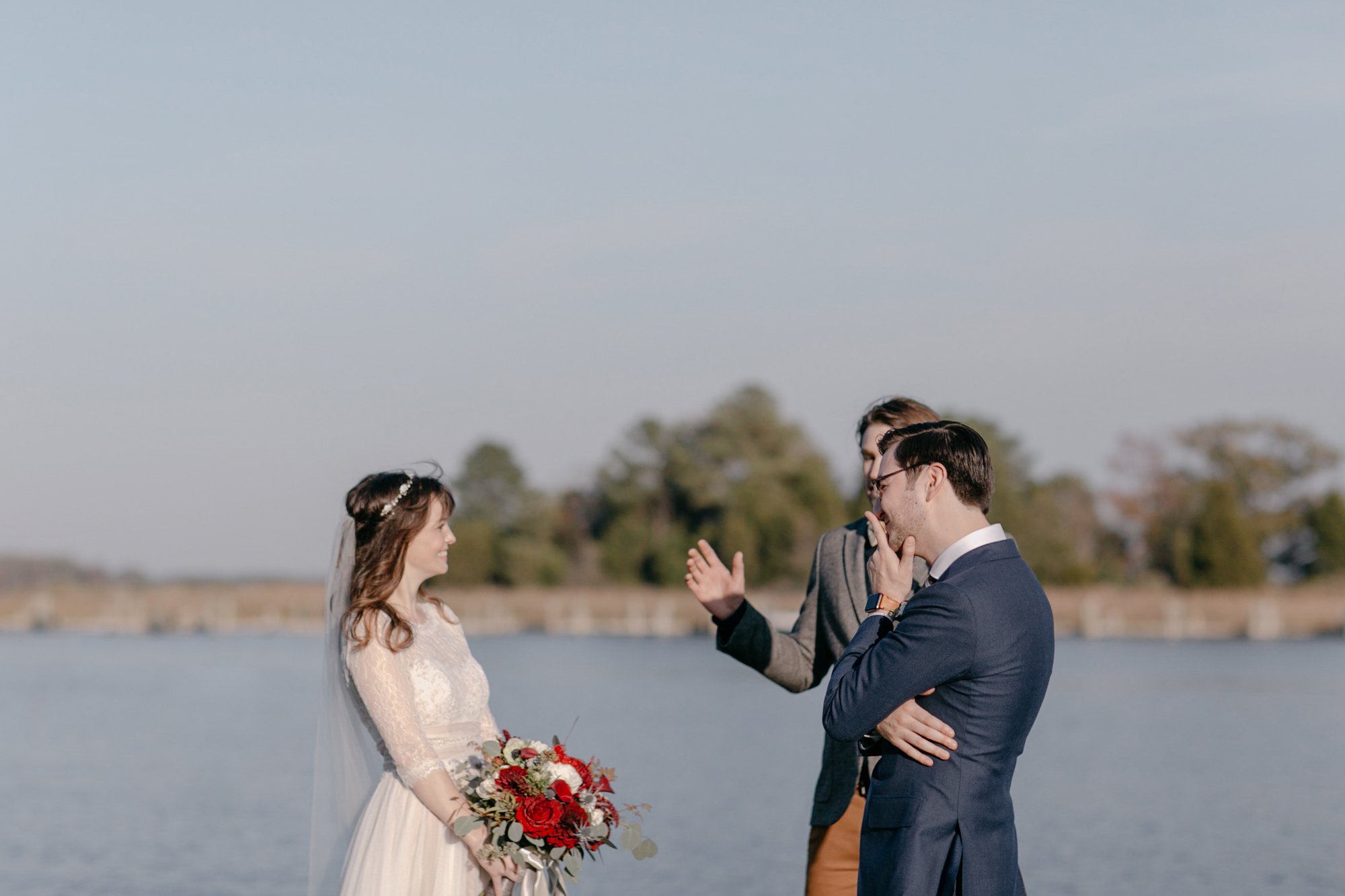 intimate waterfront st michaels maryland wedding