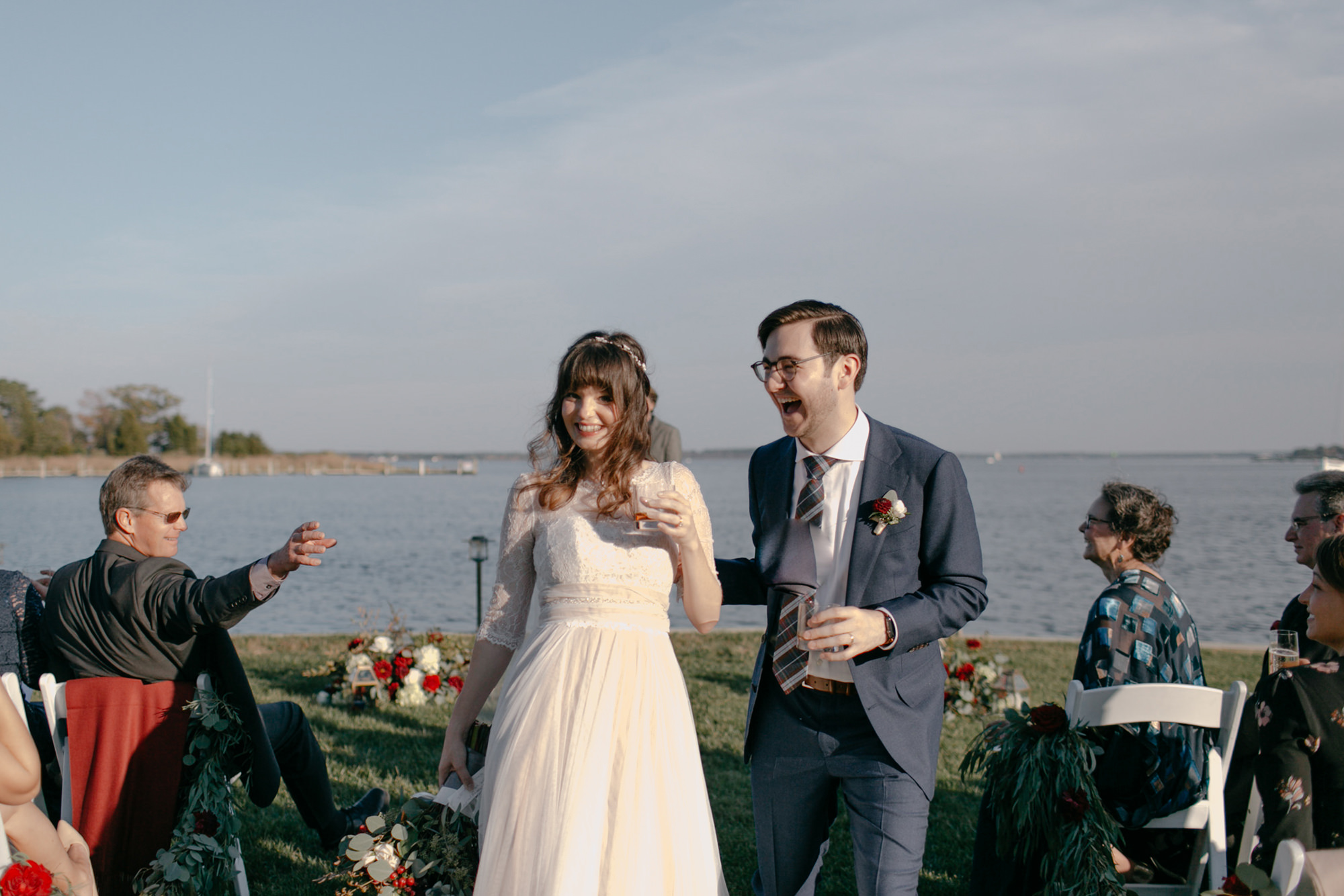 intimate waterfront st michaels maryland wedding